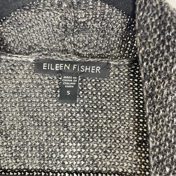 Eileen Fisher 100% Linen Gray Open Front Sweater size Small *B0039 - Picture 3 of 6